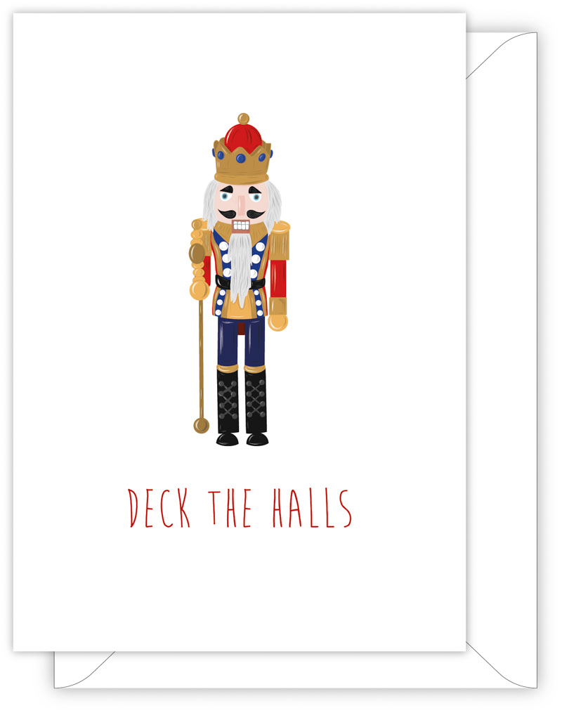 classic Christmas card - DECK THE HALLS