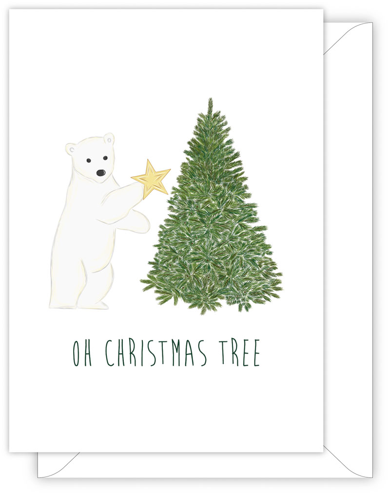 classic Christmas card - OH CHRISTMAS TREE